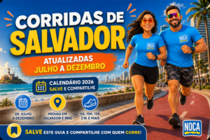 Calendário de corridas de Salvador 2026 atualizado de julho a dezembro